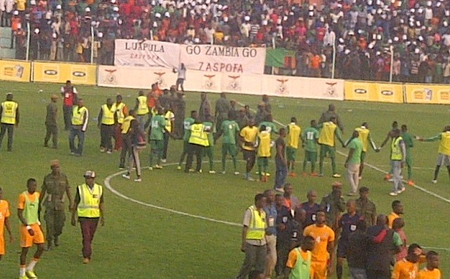 The players took time to thank the fans after the game